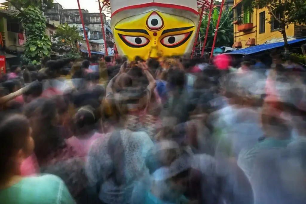 Crowd in Durga Puja